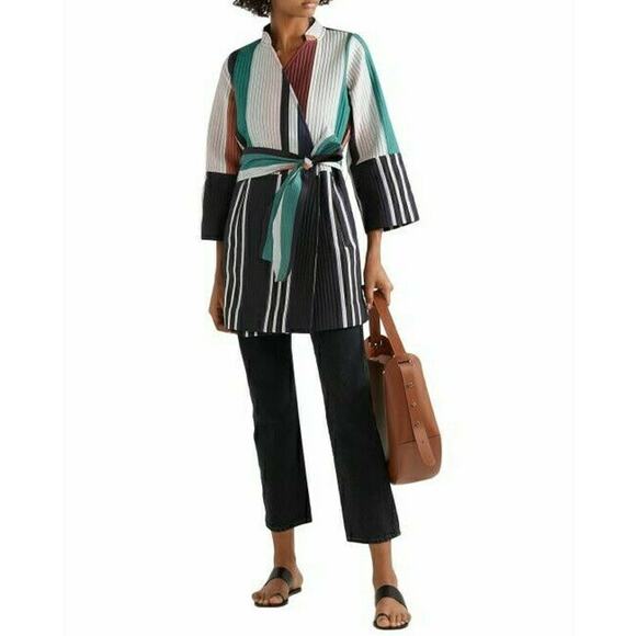APIECE APART Boro striped colorblock quilted wrap jacket kimono stripe mixto 6 - Picture 11 of 11